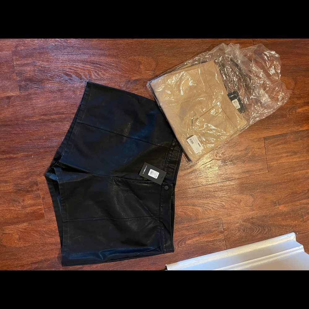Cute Faux Leather Shorts